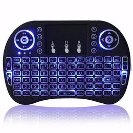 I8 Toetsenbord, draadloos mini -toetsenbord, afstandsbediening van de muis, droge batterij, lithiumbatterij, drie kleuren achtergrondverlichting, zeven kleuren looplicht
