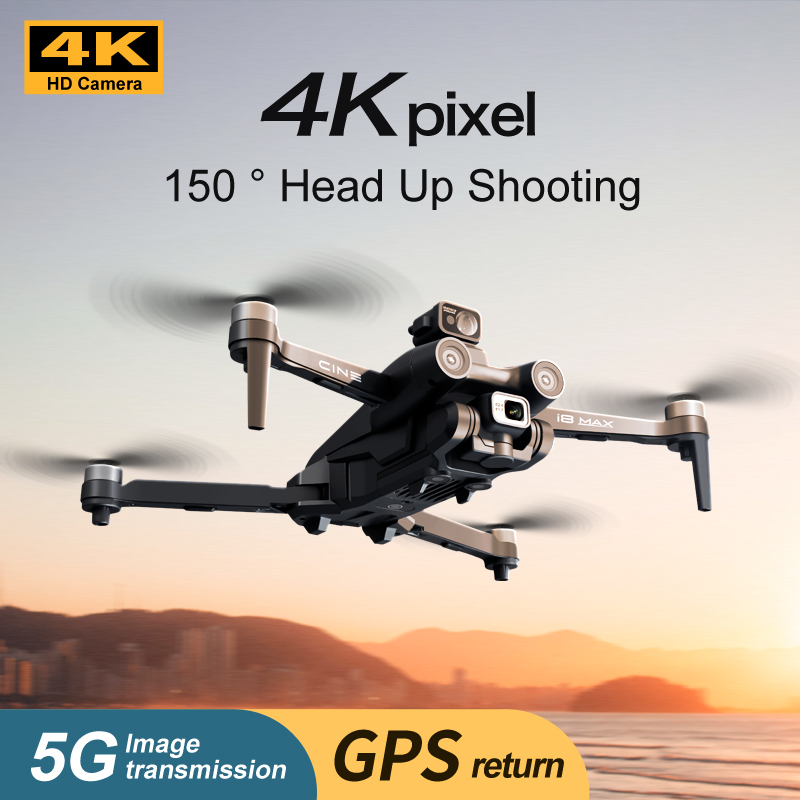 i8 MAX RC Drones 4K Dual Camera GPS Location 5G Wifi FPV 360 Laser Obstacle Avoidance 25min Flight time Brushless Quadcopter