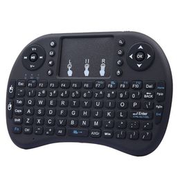 I8 mini teclado inalámbrico 2.4g El panel táctil de control remoto del mouse de aire inglés para la caja de televisión Android inteligente PC