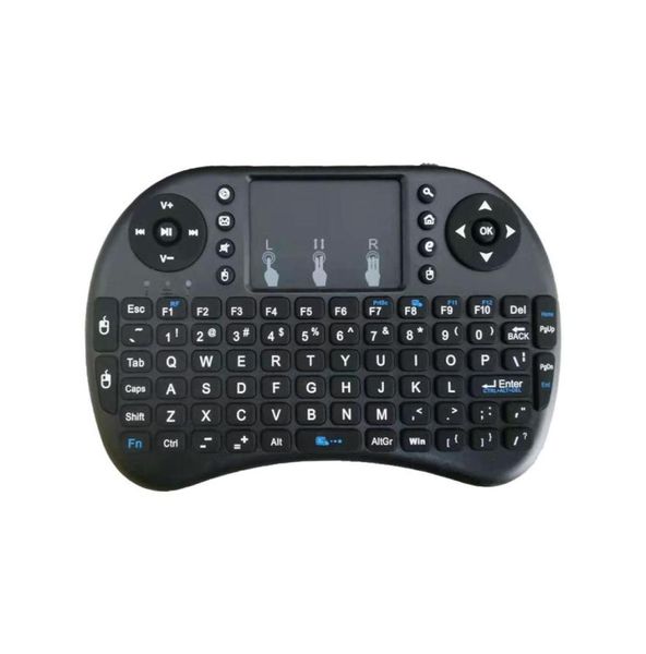 i8 Teclado inalámbrico y panel táctil con control de mouse Retroiluminación de siete colores Mando a distancia de 15 m adecuado LiOn recargable para computadora portátil Android TV1567143