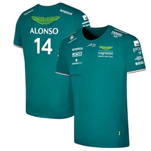 I8qs 2023 Nouveau T-shirt pour équipe F1 masculine et féminin S 2023 Aston Martin Formula 1 Suit de course Alonso Uniforme Moto Motorcycle Cycling Fan WRBR