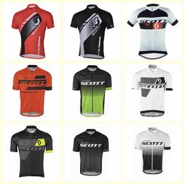 Scott Team Fietsen Korte Mouwen Jersey Sneldrogend Fietskleding Heren Ademend Buitensporten Gratis levering U52903