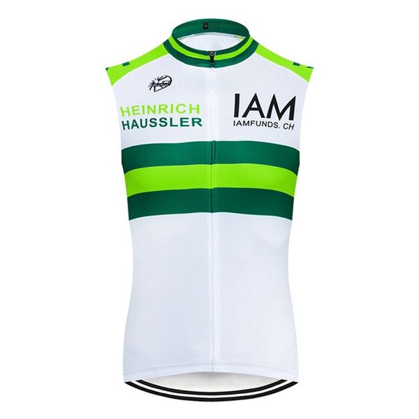 IAM Team Hommes Cyclisme Jersey sans manches Gilets VTT Vélo Tops Chemises de course sur route Sports de plein air Uniforme Été Respirant Vélo Ropa Ciclismo S21050783