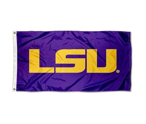 IANA State LSU Tigers Purple Flag Livraison gratuite 150x90cm Impression Polyester M Club Sports M Flag avec laiton Grommets5755404