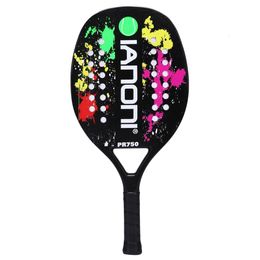 IANONI Beach Tennis RacketCarbon Fiber Grit Face with EVA Memory Foam Core Racket 240509