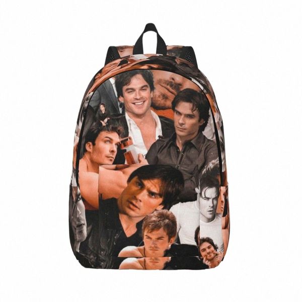 Ians Dem Somerhalders sac à dos TV Star femmes Polyester randonnée sacs à dos respirant nouveauté lycée sacs sac à dos S5O6 #