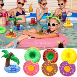 Iageerbare drijvers Tubes 14/21pc Leuke tafel Float Cup Pad zwembad Drink Holder Cup Stand voor Bad Pool Mat Toy Party Bar Coasters P2 FEF