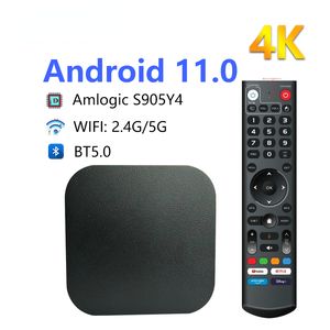 iATV Q8 Smart TV Box BT5.0 Quad-Core 4K HDR 100M 32G Android 11 2.4G/5G WIFI Amlogic S905Y4 décodeur lecteur multimédia