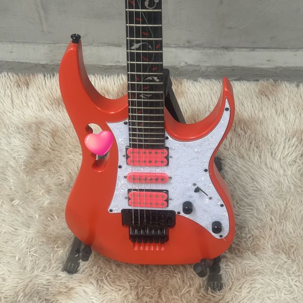 Ib marque 7.v Jem guitare électrique rouge Orange rose HSH micros livraison gratuite