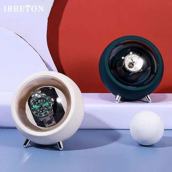 IBBETON Single Watch Enrouleur pour les montres automatiques Boîte de rangement Winder Automatic Utilisez le câble USB avec batterie Mabuchi Mute Motro 240412