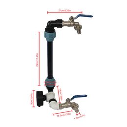 IBC GOOSKECK Adaptateur de réservoir IBC 3/4 pouces avec soupape de sortie 3/4 pouces