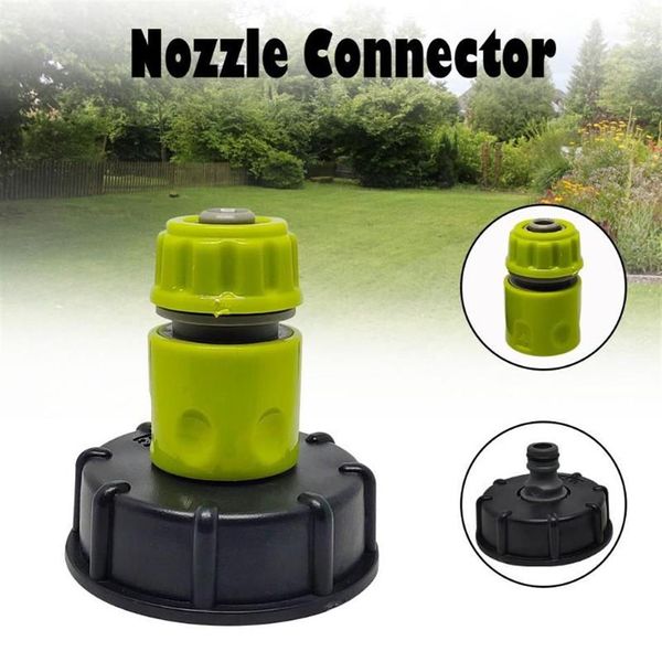 Adaptador de grifo de tanque IBC, conector de manguera de jardín, adaptador de tubo de manguera de agua de plástico, piezas de montaje de válvula de repuesto, accesorio de tanque de agua 299F