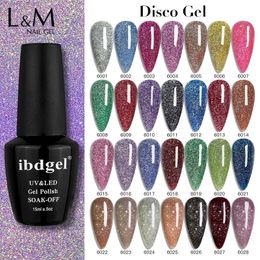 IBDGEL 15 ml cristal laque Nail Art paillettes perle miroitant couleur diamants tremper UV Gel vernis à ongles vernis Semi-permanent 240219