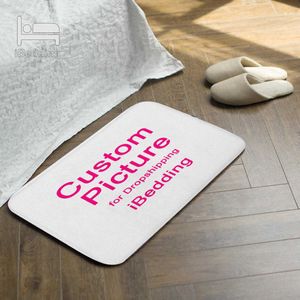 IBedding Alfombra de baño personalizada Alfombra de piso Alfombra de puerta Alfombras de baño de ducha Alfombras POD Drop 210622