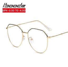 Iboode Unisex Vintage Gold Metal Cadre Myopie Glasse Femme Men 05 075 1 125 15 175 20 225 25 275 30 325 35 375 45858178