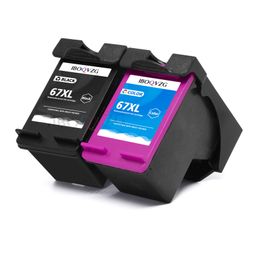 IBOQVZG voor HP 67 67XL Premium Remanufactured Color Inkjet Ink -cartridge voor HP Envy 6052 6055 6058 Deskjet 1225 2732 Printer