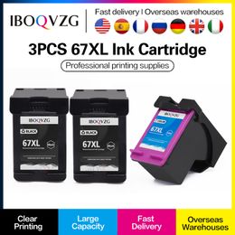 Iboqvzg Remanufacturé 67xl Remplacement de la cartouche d'encre pour HP 67 XL HP67 DeskJet plus 2732 2755 4152 4155 4158 ENVY 6052 6058