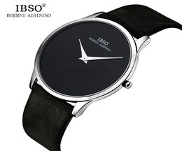 IBSO 2017 Montres pour hommes Top Brand Luxury 7 mm UltraHin Dial Geuthesine Leather STRAP MEN MEN MENSE SIMPLE RELOGIO MASCULINO Y19053073303