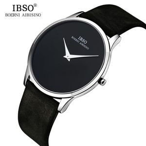 Ibso 2017 Heren Horloges Topmerk Luxe 7mm Ultradunne Wijzerplaat Lederen Band Horloge Mannen Mode Eenvoudige Relogio Masculino Y1905234r