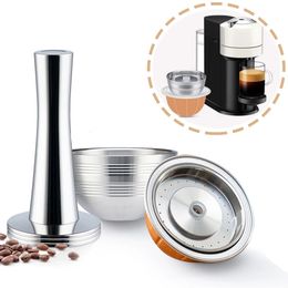 Icafilasnespresso vertuo Next réutilisable capsule vertuoline / vertuo pop rechargeable filtre à café en acier inoxydable Pod d'origine 240514