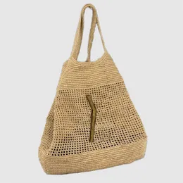 ICare Maxi Designer Bag Tas Tas Luxury Bag Dames Raffia's Staw Bag Hand Geborduurde strand Handtassen Sac Luxe schoudertassen Grote capaciteit TE051 H4