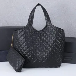 Icare Maxi Designer Tote Bags Gewatteerd Lamsleer Echt Leer Mode Grote Capaciteit Winkelen Luxe Casual Schoudertassen Dames Handtas Portemonnee Heren Totes Bag