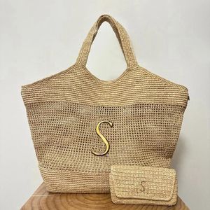 Designer tas handbeklaagde strozak handtas grote capaciteit toted voor vrouwen strand reizen zomervakantie hoogwaardige luxe schouderbawanderszakken