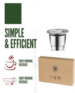 Amélioration des ICA Capsule de café réutilisable pour l'emballage écologique pour Nespresso Rechargeable Capsule Pod Espresso Crema Maker Fiols 2206092450502