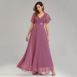 Icclek plus size dames kleding feest avondjurken elegant en mooie dames chiffon soft vestidos de noche tallas g 240430