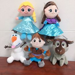 Ice and Snow Miracle Esha Anna Doll Plush Toys Films and Cartoon Snow Rendeer Dolls Dolls Children's Gift