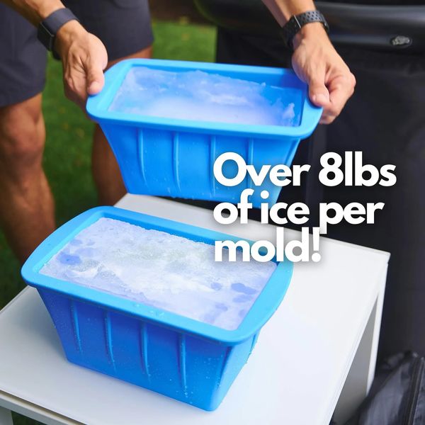 Moule à blocs de glace grande boîte en silicone avec couvercle Super 240307