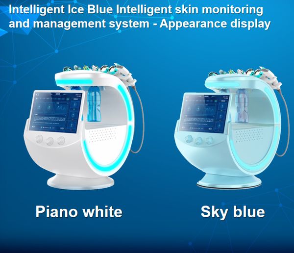 Ice Blue Hydra Peeling Oxygen Jet Solución de máquina facial Tratamiento exfoliante Hydradermabrasion Mask Terapia Led pdt Hydrodermabrasion 6 en 1 para el hogar y la belleza