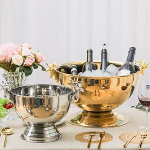 IJsemmers en koelers 13.5l herten kopoor champagne kom 304 roestvrij staal rozen gouden zilveren wijn bier emmer bar feest 230201