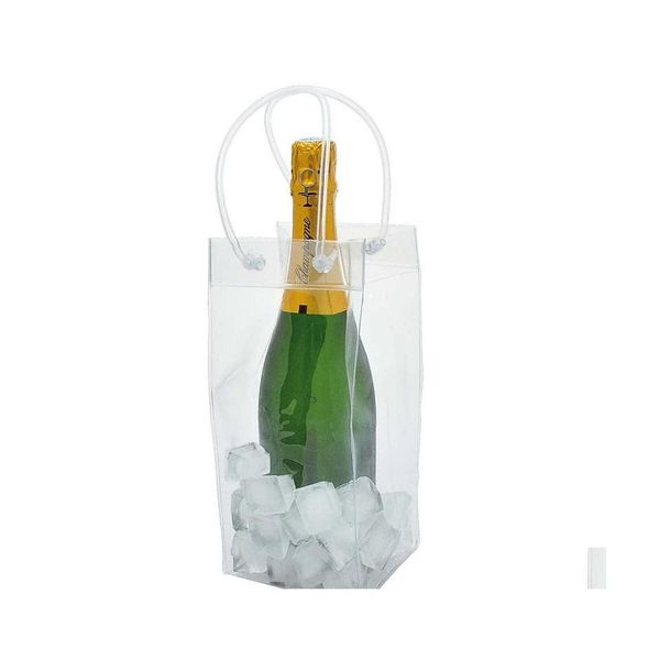 Seaux À Glace Et Glacières Sac Cadeau Vin Bière Champagne Seau Boisson Bouteille Refroidisseur Refroidisseur Pliable Transporteur Faveur Festival Sacs Drop De Dhnnh