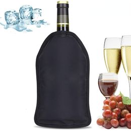 Seaux à glace et glacières Support de refroidissement du vin Sac de glace Gelée Pique-nique Boisson Manchon de refroidisseur de vin en nylon Porte-boissons gazeuses Outil de barre Couvre-bouteilles de vin de champagne 230628