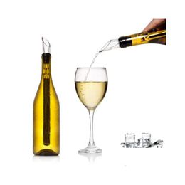 Ice Buckets And Coolers Wine Wand Pourer Aerator Iceless Chiller 3 In 1 Accessory Perfect Gift For Any Lover Stainless Steel Stick Rod Dhm6U