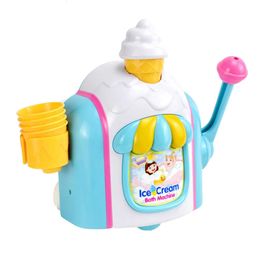 Ice Cream Bubble Machine Blower Toy Baby Bath Bath Bath Toys Toys AB ABS JUEGO 240530
