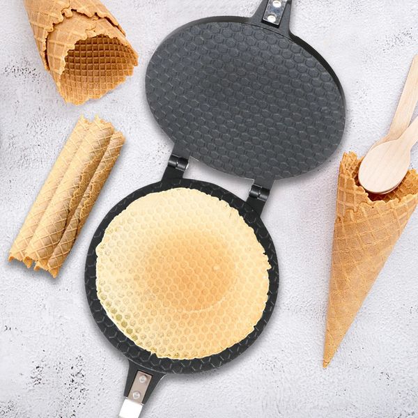 Corfot de crème glacée Maker de cuisson à pâtisserie antiadhésique moule à œuf à œufs Pouser de cuisson Waffles pour le gâteau 240509