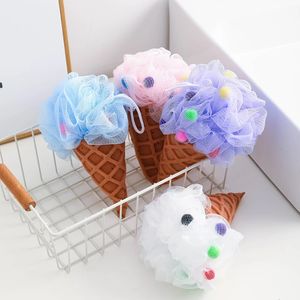 Ice Cream Cone Rainbow Sponge Soft Bath Ball Shower Gel Exfoliating Badkamerbenodigdheden Reiniging en Hygiëne