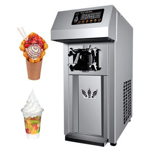 Machine à crème glacée commerciale automatique, avec écran LCD, avec compresseur de marque, bureau à haut rendement