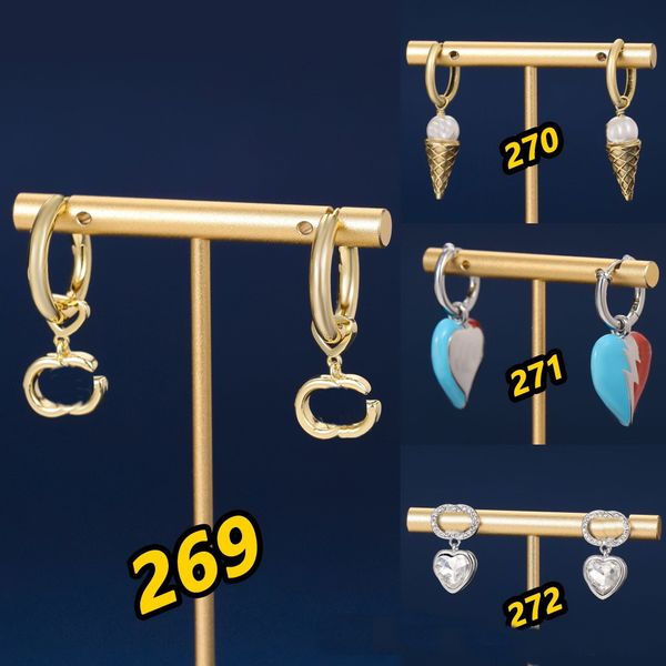 Boucles d'oreilles en perles de crème glacée, en cristal, en émail, accessoires de bijoux pour femmes, avec sac anti-poussière Original, fourniture de boîte