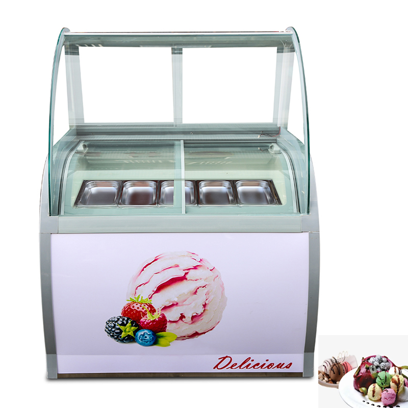 Ice Cream Storage Machine Commercial Desktop Popsicle Display Cabinet Hard Ice Cream Showcase 220V