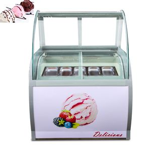 Máquina de almacenamiento de helados, vitrina comercial para helados, escaparate de paletas, 200W