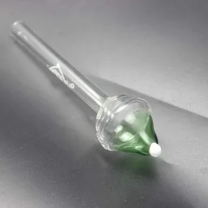 Pipe à fumer style crème glacée, tuyaux en verre à main, brûleur à huile avec Tube de paille en verre de 12mm de diamètre