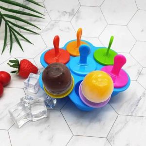 Ice Cream Tools 1pc 7 Holes Diy Pops Silicone Mold Ball Maker Popsicles Molds Baby Fruit Shake Home Kitchen Accessoires Tool 2024430