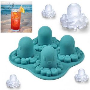 Ice Cream Tools 1pcs Creative Octopus Shape Ice Cube Maker Diy Ice Cube Tray Chocolate Mold Bar Party Whisky Wine Ice Cream Home Kitchen Cocina Z0308