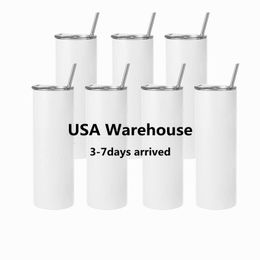 IJs Tools 25pack US magazijn bulk 20oz roestvrij staal warmteoverdracht afdrukken Tumbler dubbelwandig geïsoleerd recht sublimatie 230714