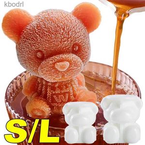Ijs Gereedschappen 3D Teddybeer Siliconen Kubus Schimmel Creatieve Maker Mold DIY Ijslolly Koffie Koud Drankje Maken Decor YQ240130