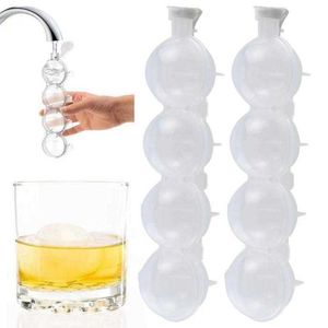 IJsgereedschap 4 Holte 55 cm Big Size Ball Ice Molds Sphere Round Ball Ice Cubes Makers Home Bar Party Keuken Whisky Cocktail Diy Molds Z0308