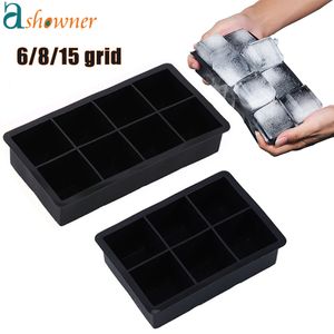 Ice Cream Tools 46815 Grid Big Food Mold Giant Jumbo Large Grade Square Tray Reusable Maker Cube 230406